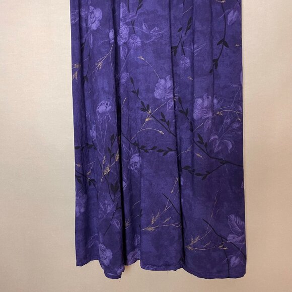 Vintage Dress Floral Sleeveless Purple ALTERED 90s Momcore Aesthetic Nostalgia - Picture 5 of 9